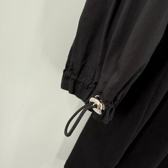 E.L.I. Top Size Medium Black Luxury Knit Peruvian Pima Cotton Stretch Drawstring - Picture 10 of 13